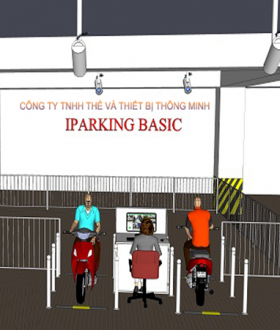 Mô hình 3D bãi xe thông minh iParking Basic