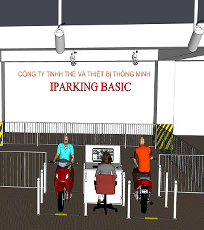 Mô hình 3D bãi xe thông minh iParking Basic